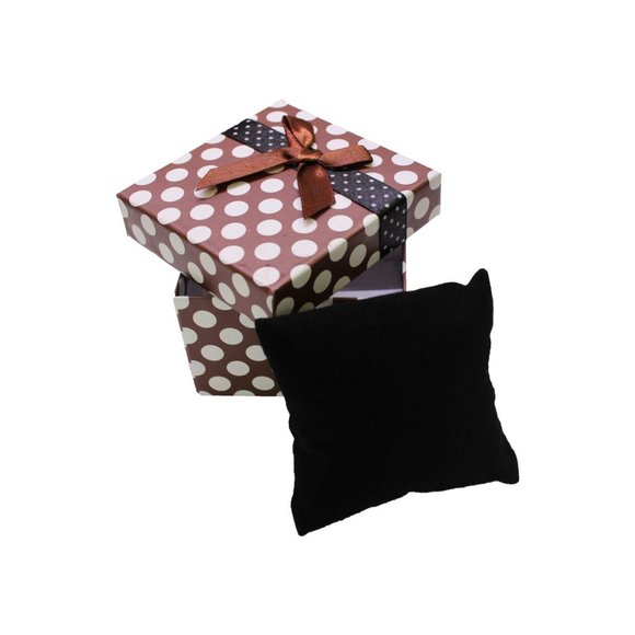 Thick Bracelet/Watch Box with pillow and Bow - Picture 5 of 6